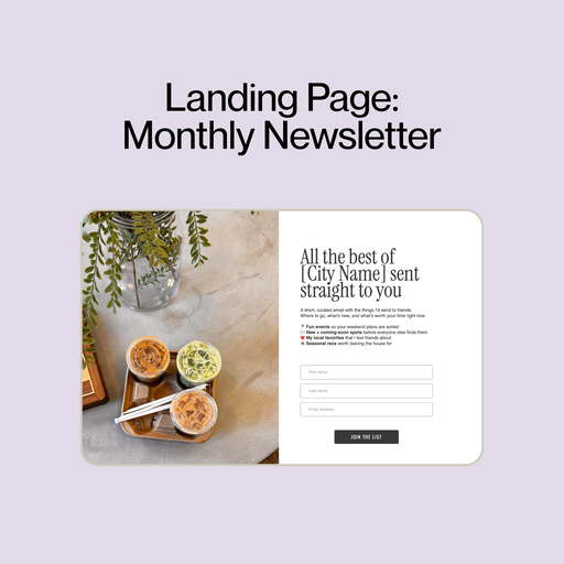 Email Newsletter Sign Up: Flodesk Landing Page - 1