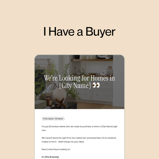I have a buyer | Buyer needs Email - 1