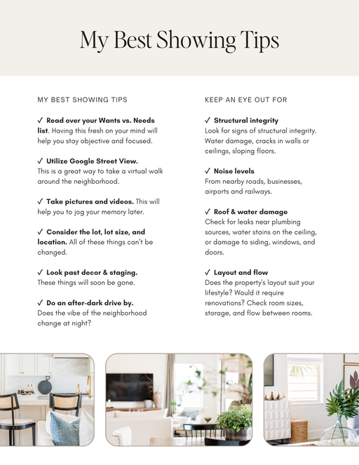 Showing Checklist  - 2