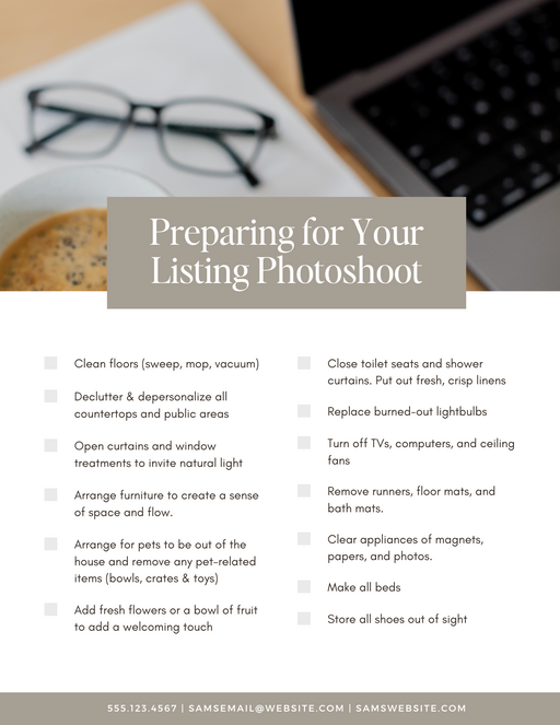Listing Photoshoot Checklist - 2