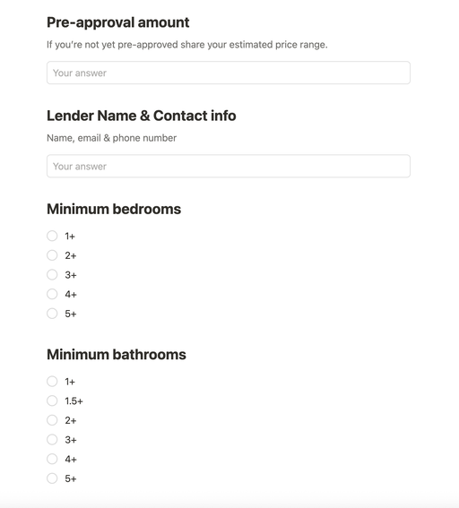 Custom Home Search Form | Notion - 2