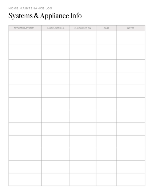 Homeowner's Maintenance Tracker - 2